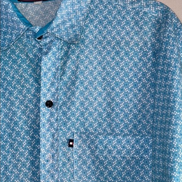 Tommy Hilfiger Blue Casual Button Down Shirt - Picture 7 of 10